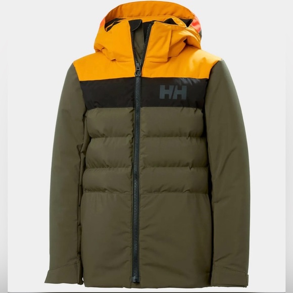 Helly Hansen Jr Cyclone Ski Jacket Utility Green Size 10